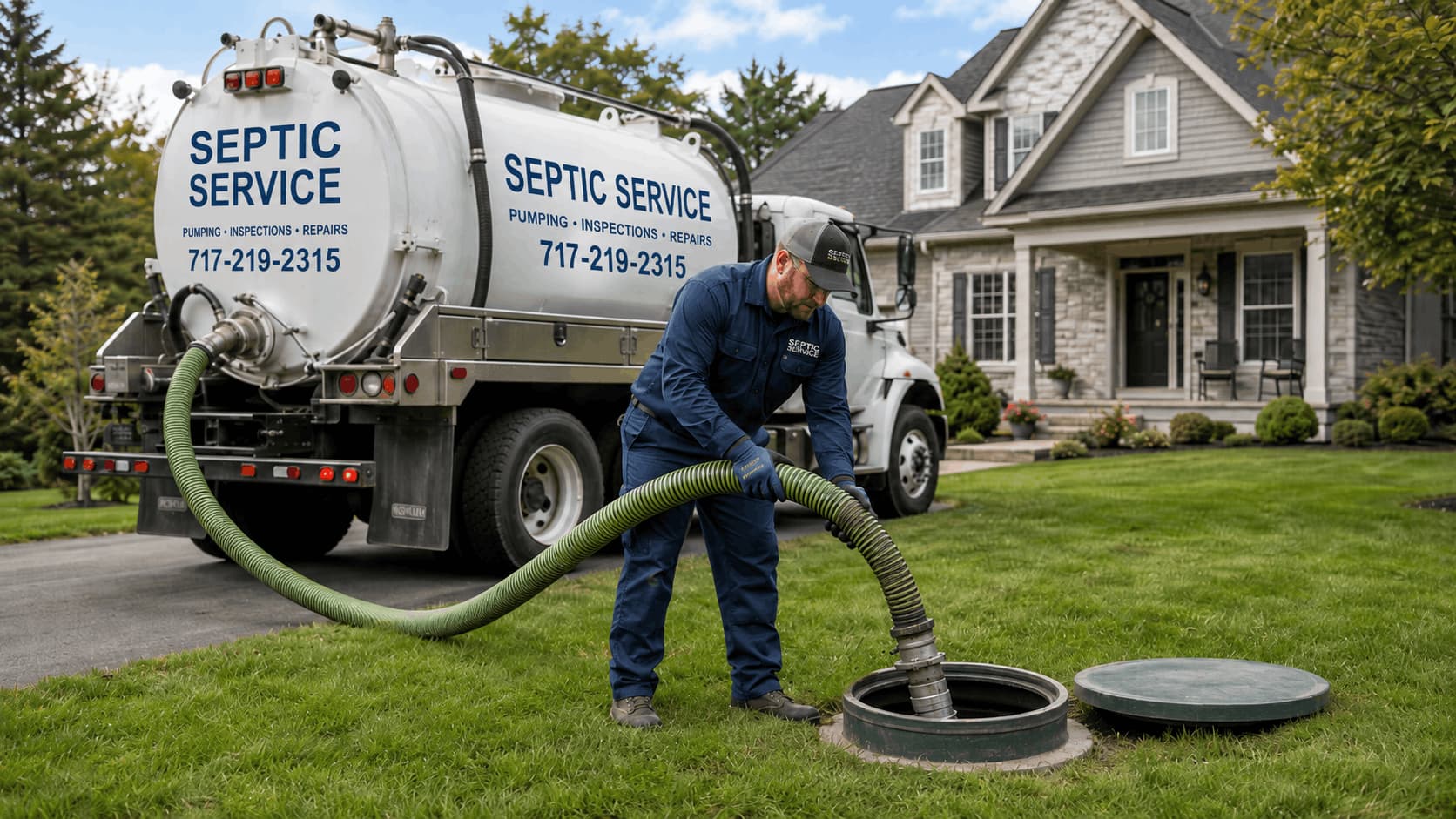 Septic tank pumping service
